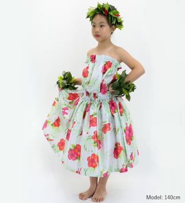Hula Set up Keiki with Hibiscus Print / Luxury Collection / White / Jp71wh