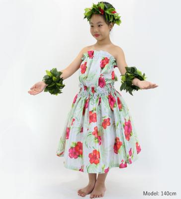 Hula Set up Keiki with Hibiscus Print / Luxury Collection / White / Jp71wh