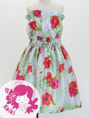 Hula Set up Keiki with Hibiscus Print / Luxury Collection / White / Jp71wh