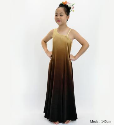 Hula One Shoulder Gradation Velvet Dress/ Luxury Collection / Beige & Brown / Jp72bebr