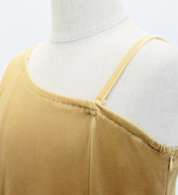 Hula One Shoulder Gradation Velvet Dress/ Luxury Collection / Beige & Brown / Jp72bebr