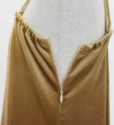 Hula One Shoulder Gradation Velvet Dress/ Luxury Collection / Beige & Brown / Jp72bebr