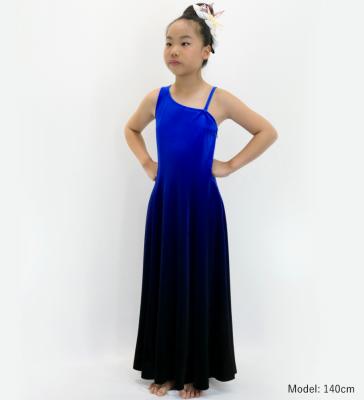 Hula One Shoulder Gradation Velvet Dress/ Luxury Collection / Blue & Black / Jp72blbk