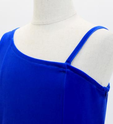 Hula One Shoulder Gradation Velvet Dress/ Luxury Collection / Blue & Black / Jp72blbk