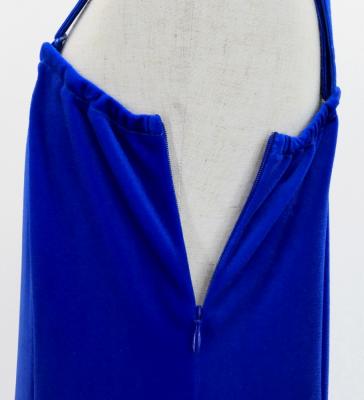 Hula One Shoulder Gradation Velvet Dress/ Luxury Collection / Blue & Black / Jp72blbk