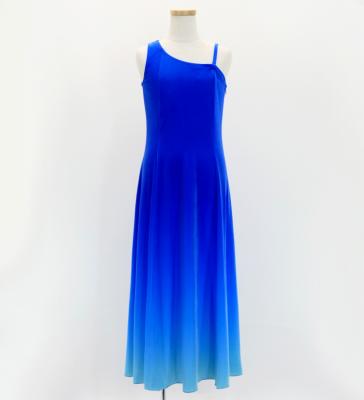 Hula One Shoulder Gradation Velvet Dress/ Luxury Collection / Blue & Light Blue / Jp72blbl