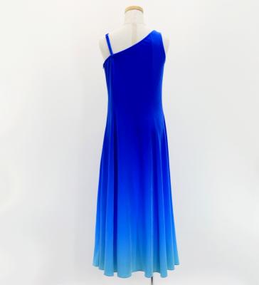 Hula One Shoulder Gradation Velvet Dress/ Luxury Collection / Blue & Light Blue / Jp72blbl