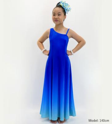 Hula One Shoulder Gradation Velvet Dress/ Luxury Collection / Blue & Light Blue / Jp72blbl