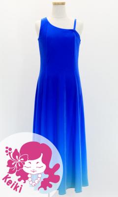 Hula One Shoulder Gradation Velvet Dress/ Luxury Collection / Blue & Light Blue / Jp72blbl