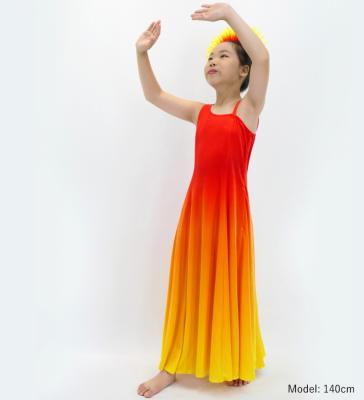 Hula One Shoulder Gradation Velvet Dress/ Luxury Collection / Dark ORN & YEL / Jp72dorye