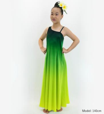 Hula One Shoulder Gradation Velvet Dress/ Luxury Collection / Green & Yellow / Jp72grye
