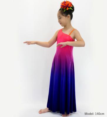 Hula One Shoulder Gradation Velvet Dress/ Luxury Collection / Orange & Purple / Jp72orpu