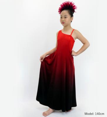 Hula One Shoulder Gradation Velvet Dress/ Luxury Collection / Red & Black / Jp72rdbk