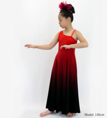 Hula One Shoulder Gradation Velvet Dress/ Luxury Collection / Red & Black / Jp72rdbk