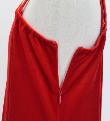 Hula One Shoulder Gradation Velvet Dress/ Luxury Collection / Red & Black / Jp72rdbk