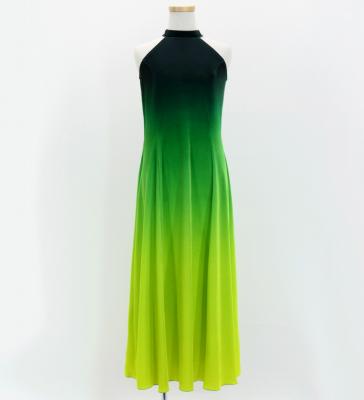 Hula Long Gradation Dress/ Luxury Collection / Green & Yellow / Jp73grye