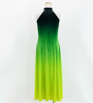 Hula Long Gradation Dress/ Luxury Collection / Green & Yellow / Jp73grye