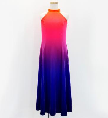 Hula Long Gradation Dress/ Luxury Collection / Orange & Purple / Jp73orpu