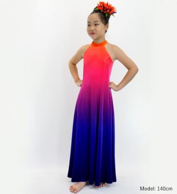 Hula Long Gradation Dress/ Luxury Collection / Orange & Purple / Jp73orpu