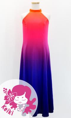 Hula Long Gradation Dress/ Luxury Collection / Orange & Purple / Jp73orpu
