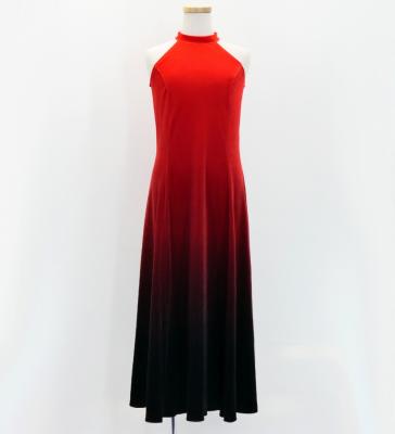 Hula Long Gradation Dress/ Luxury Collection / Red & Black / Jp73rdbk