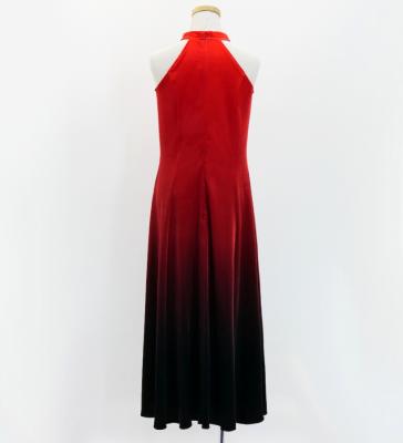 Hula Long Gradation Dress/ Luxury Collection / Red & Black / Jp73rdbk