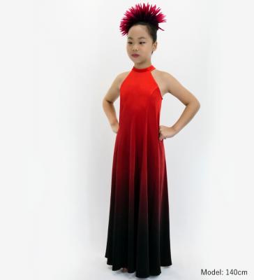 Hula Long Gradation Dress/ Luxury Collection / Red & Black / Jp73rdbk