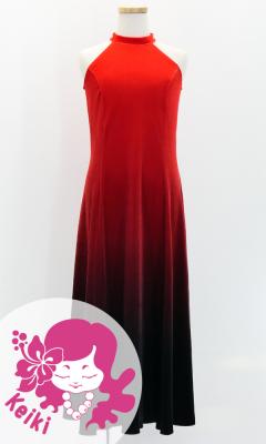 Hula Long Gradation Dress/ Luxury Collection / Red & Black / Jp73rdbk