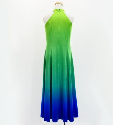 Hula Long Gradation Dress/ Luxury Collection / YEL GRN & BLU / Jp73yegrbl