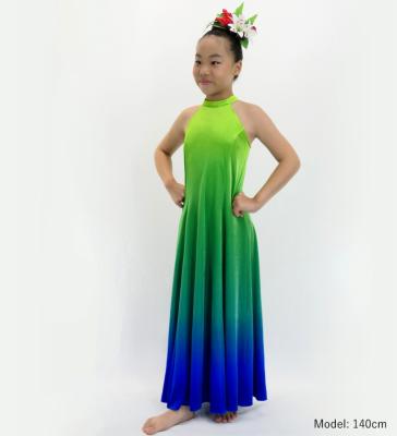 Hula Long Gradation Dress/ Luxury Collection / YEL GRN & BLU / Jp73yegrbl