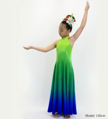 Hula Long Gradation Dress/ Luxury Collection / YEL GRN & BLU / Jp73yegrbl
