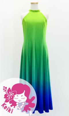 Hula Long Gradation Dress/ Luxury Collection / YEL GRN & BLU / Jp73yegrbl
