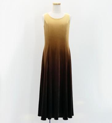 Hula Long Gradation Dress/ Luxury Collection / Beige & Brown / Jp74bebr