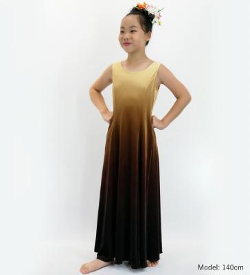 Hula Long Gradation Dress/ Luxury Collection / Beige & Brown / Jp74bebr