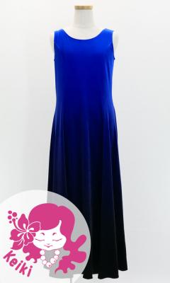 Hula Long Gradation Dress/ Luxury Collection / Blue & Black / Jp74blbk