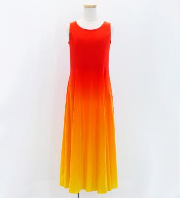 Hula Long Gradation Dress/ Luxury Collection / Dark Orange & Yellow / Jp74dorye