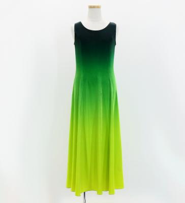 Hula Long Gradation Dress/ Luxury Collection / Green & Yellow / Jp74grye