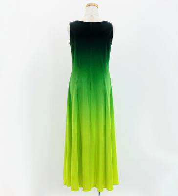 Hula Long Gradation Dress/ Luxury Collection / Green & Yellow / Jp74grye