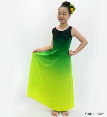 Hula Long Gradation Dress/ Luxury Collection / Green & Yellow / Jp74grye
