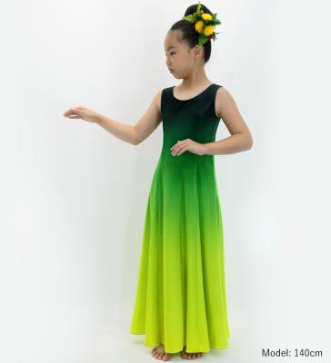 Hula Long Gradation Dress/ Luxury Collection / Green & Yellow / Jp74grye