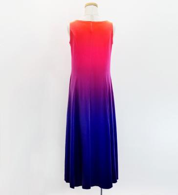 Hula Long Gradation Dress/ Luxury Collection / Orange & Purple / Jp74orpu