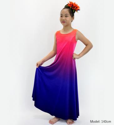 Hula Long Gradation Dress/ Luxury Collection / Orange & Purple / Jp74orpu