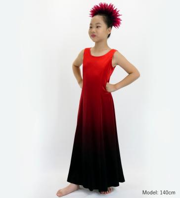 Hula Long Gradation Dress/ Luxury Collection / Red & Black / Jp74rdbk