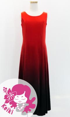 Hula Long Gradation Dress/ Luxury Collection / Red & Black / Jp74rdbk
