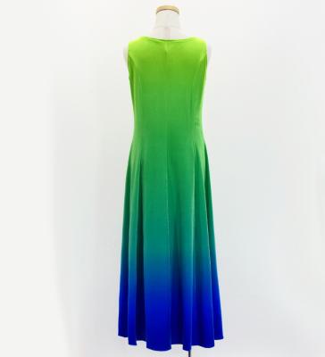 Hula Long Gradation Dress/ Luxury Collection / YEL GRN & BLU / Jp74yegrbl