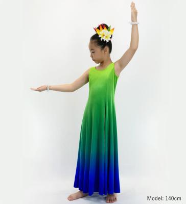 Hula Long Gradation Dress/ Luxury Collection / YEL GRN & BLU / Jp74yegrbl