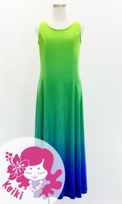 Hula Long Gradation Dress/ Luxury Collection / YEL GRN & BLU / Jp74yegrbl