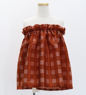 Hula Set up Keiki with Palaka Check Print / Luxury Collection / Brown / Jp75br