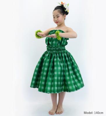Hula Set up Keiki with palaka check / Luxury Collection / Green / Jp75gr