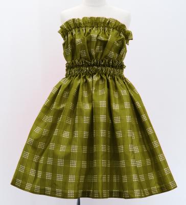 Hula Set up Keiki with Palaka Check Print / Luxury Collection / Khaki / Jp75ka